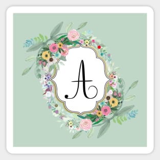 Monogram Letter A Sticker